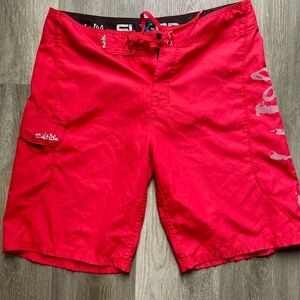 Salt Life Red Men's Swim Board Shorts